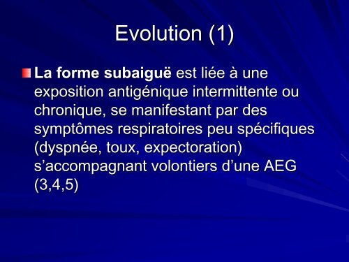 ALVEOLITE ALLERGIQUE EXTRINSEQUE