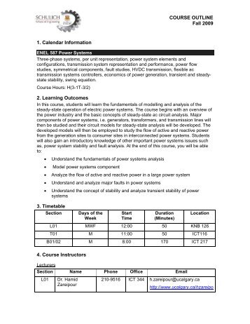 SSE Fall 2009 Course Outline Template - The Schulich School of ...