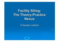 Facility Siting: The Theory-Practice Nexus