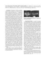 Some Characteristics of the Martian Aphelion Global Cloud Belt ...