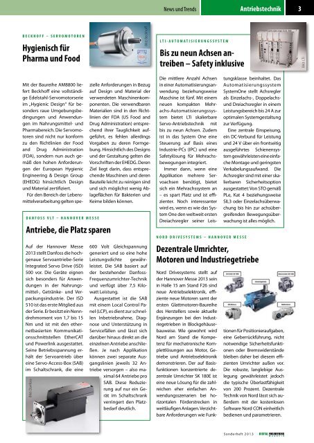 Leseprobe Sonderheft Antriebstechnik - Digital Engineering Magazin