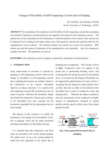 Change in Flowability of Self-Compacting Concrete due to Pumping