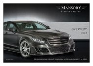 WIDE BODY KIT overview - Mansory