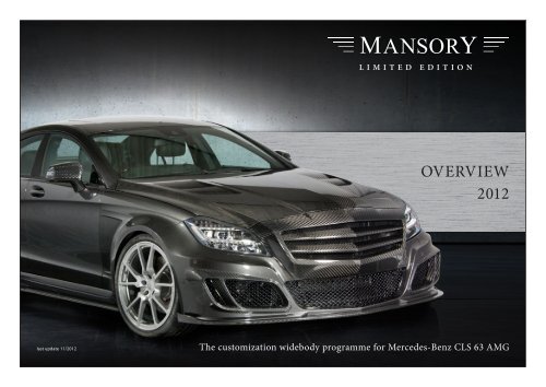 WIDE BODY KIT overview - Mansory