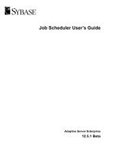 Job Scheduler User's Guide - Sybase