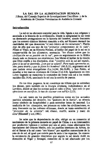 Boza LÃ³pez, J. (1996): "La sal en la alimentaciÃ³n humana", Anales ...