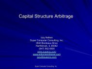 Capital Structure Arbitrage - Super Computer Consulting, Inc