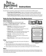 Rules for Pass The Popcorn - Marbles: The Brain Store