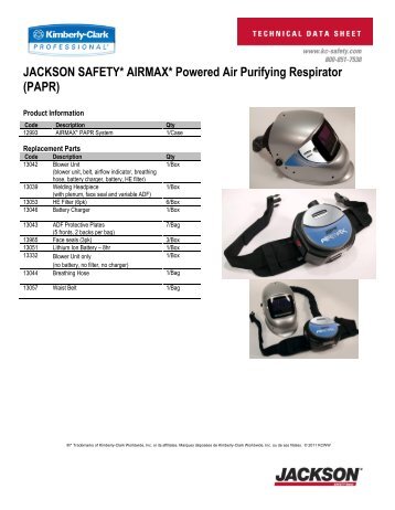 JACKSON SAFETY* AIRMAX* Powered Air Purifying Respirator