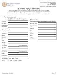 Personal Injury Claim Form - NYC Office of the Comptroller