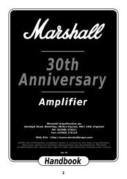 30th Anniversary Amplifier Handbook - Marshall