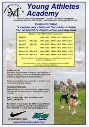 Young Athletes Academy - British Milers Club