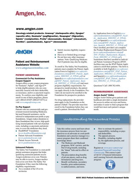 2013 Patient Assistance and Reimbursement Guide - Association of ...