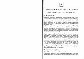 1 Transposon and T-DNA mutagenesis