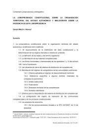 La jurisprudencia constitucional sobre la organización territorial