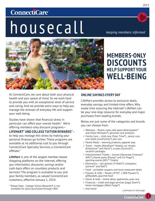 Housecall Newsletter - ConnectiCare