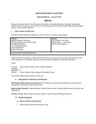 HARTFORD BOARD OF EDUCATION Regular Meeting – June 25 ...