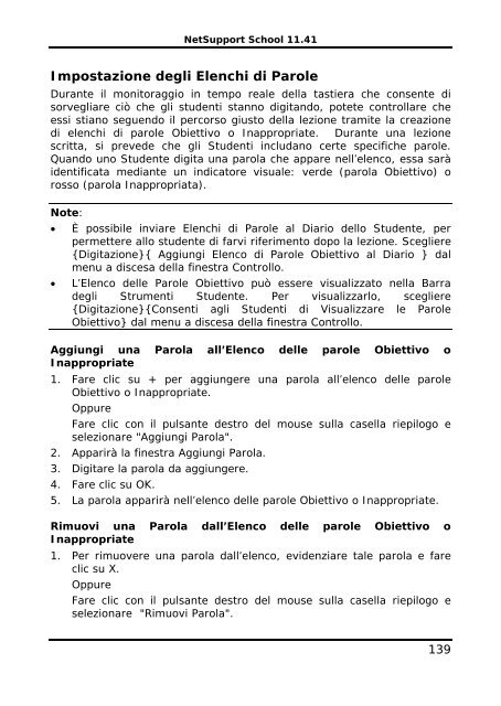 COPYRIGHT del manuale (C) 2003 NetSupport Limited