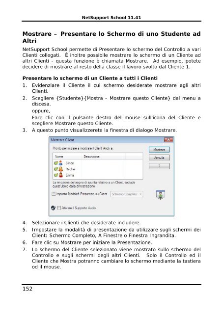 COPYRIGHT del manuale (C) 2003 NetSupport Limited