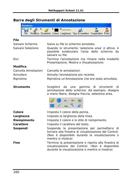 COPYRIGHT del manuale (C) 2003 NetSupport Limited