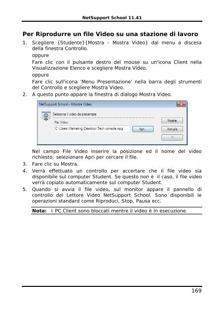 COPYRIGHT del manuale (C) 2003 NetSupport Limited