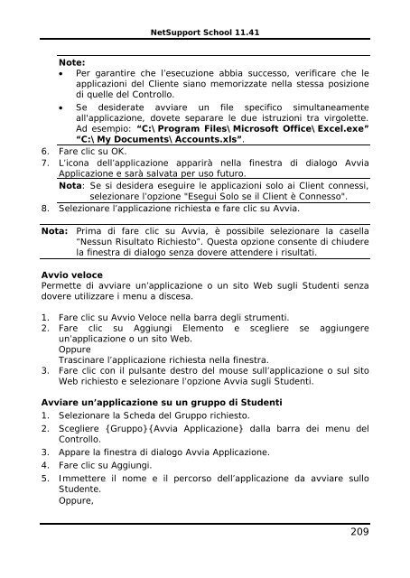 COPYRIGHT del manuale (C) 2003 NetSupport Limited