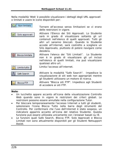 COPYRIGHT del manuale (C) 2003 NetSupport Limited