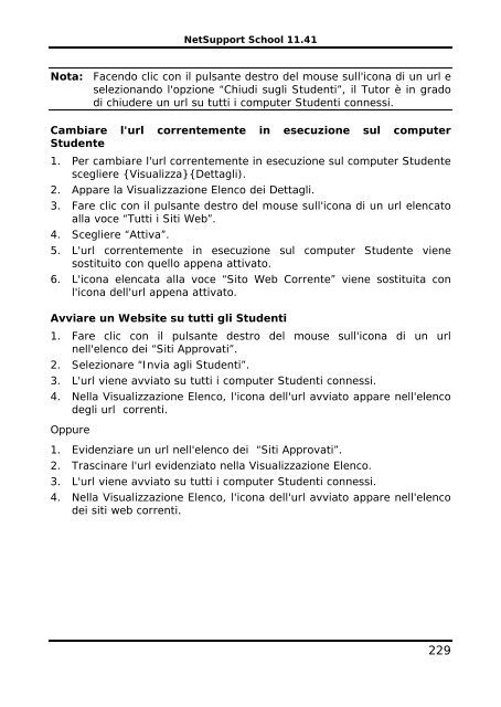 COPYRIGHT del manuale (C) 2003 NetSupport Limited