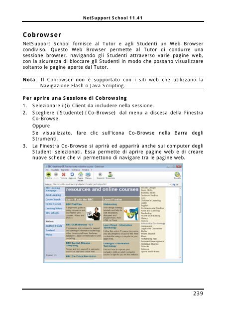 COPYRIGHT del manuale (C) 2003 NetSupport Limited