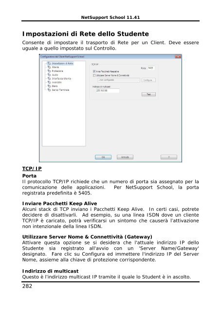 COPYRIGHT del manuale (C) 2003 NetSupport Limited