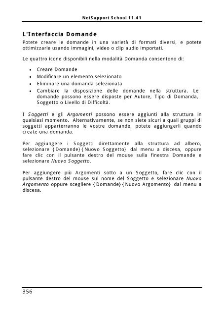 COPYRIGHT del manuale (C) 2003 NetSupport Limited