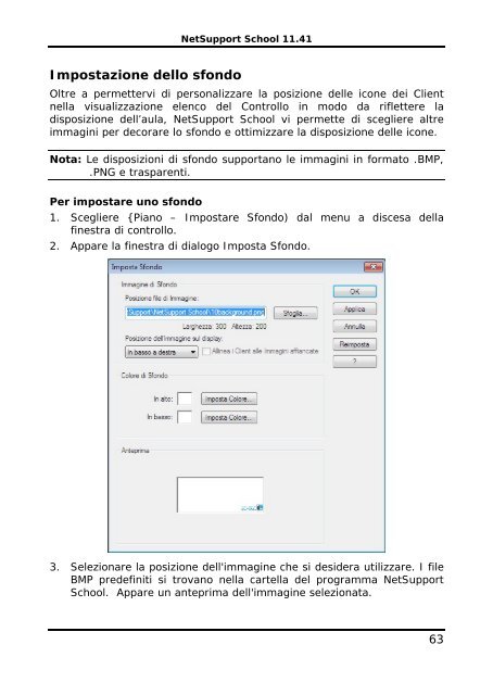 COPYRIGHT del manuale (C) 2003 NetSupport Limited