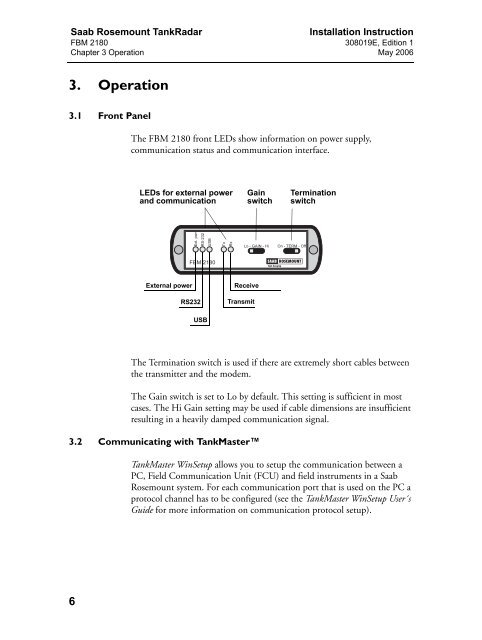 FBM 2180 Installation Instruction - Emerson Process Management