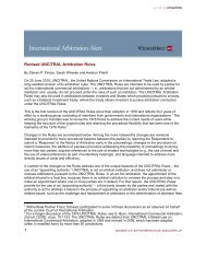 1 Revised UNCITRAL Arbitration Rules - WilmerHale