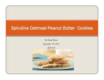 Spirulina Oatmeal Peanut Butter Cookies - International Algae ...