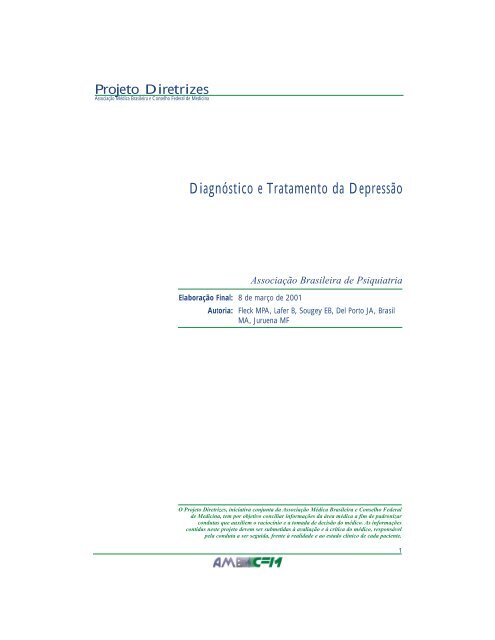 PDF) DIRETRIZES BRASILEIRAS PARA DIAGNÓSTICO E TRATAMENTO DA