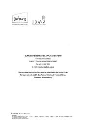 SUPPLIER REGISTRATION APPLICATION FORM - the JDA