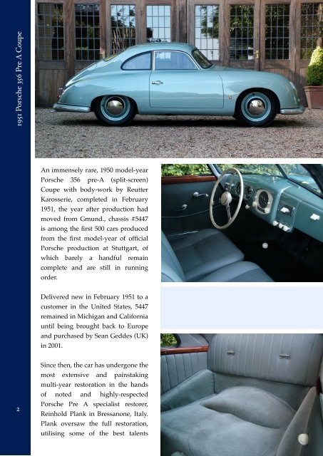 1951 Porsche 356 Pre A Coupe Chassis#5447 - Maxted-Page