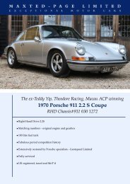 Porsche 911 2.2 S Coupe - Teddy Yei - Maxted-Page