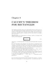 CAUCHY'S THEOREM FOR RECTANGLES