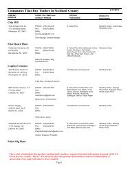 Companies That Buy Timber in Scotland County - NC Forest Service