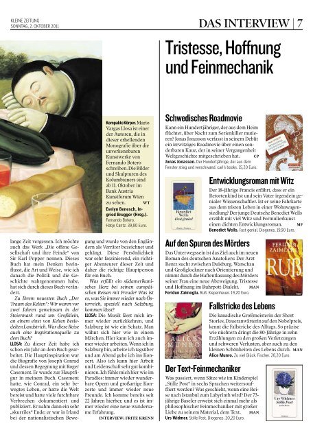 Buchtipps für den Herbst - Kleine Zeitung