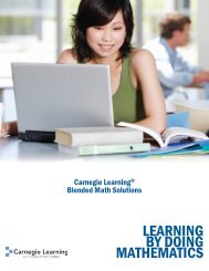 LEARNING BY DOING MATHEMATICS - Carnegie Learning