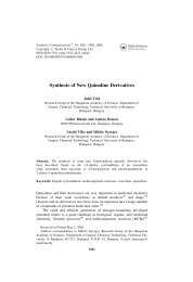 Synthesis of New Quinoline Derivatives