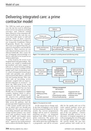 Delivering integrated care - Practical Diabetes