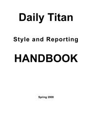 Daily Titan Handbook - California State University, Fullerton