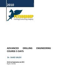 advanced drilling engineering course-5 days - PETROGROUP ...