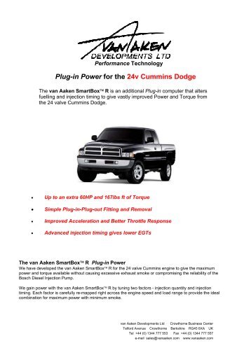 Plug-in Power for the 24v Cummins Dodge - 4 Wheel Online