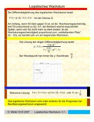 Logistisches Wachstum - Goethe Oberschule