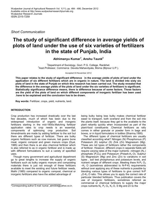 Reprint (PDF) - Wudpecker Research Journals